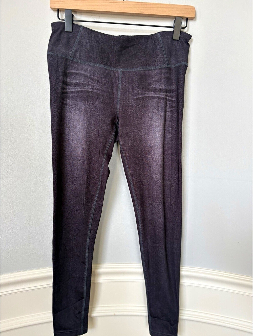 Lucy Powermax Ankle Leggings Women’s S/P Black Gray Heathered Mid Rise 27"